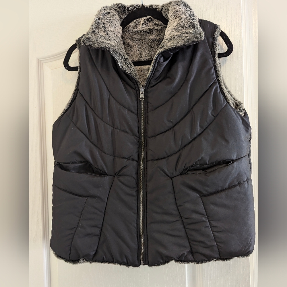 Stylish, reversible, soft fur-like VEST.